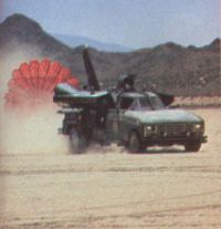 Jetcar with chute deployed