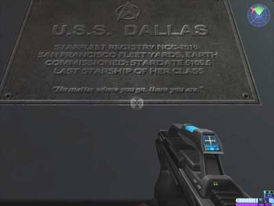 USS Dallas dedication plate